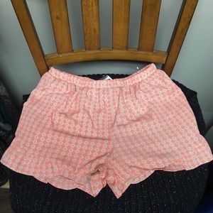 Caramela Floral Elastic Waistband Shorts W POCKETS